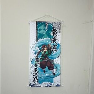 2 Wall Scroll | Demon Slayer: Kimetsu no Yaiba | Tanjiro Kamado Water